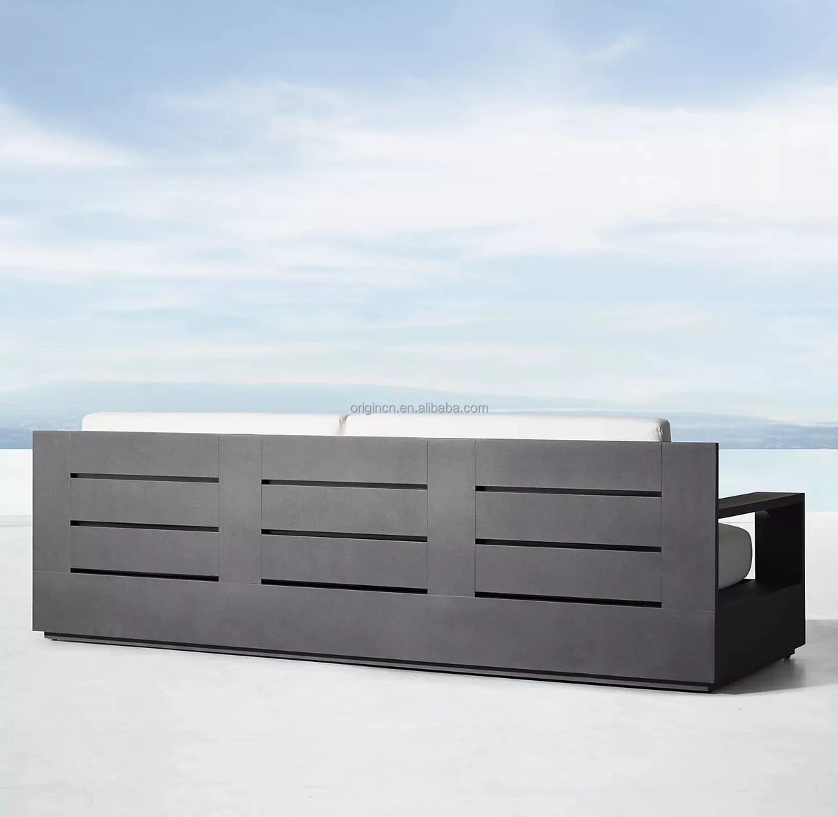 Patio Sectional Conversation Set Outdoor Lounge Set Luxury Furniture Corner All Weather Couch Aluminum Frame Garden Sofa