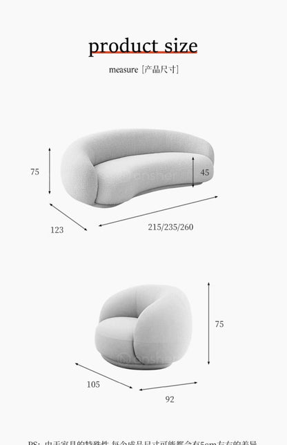 Cashew sofa Nordic light luxury modern simple living room fabric sofa combination straight row sofa