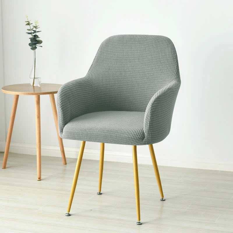Elastic Polar Fleece High Arm Chair Covers Dining Adjustable Armchair Cover Hotel Bar Seat Slipcover Home Wedding Decoration