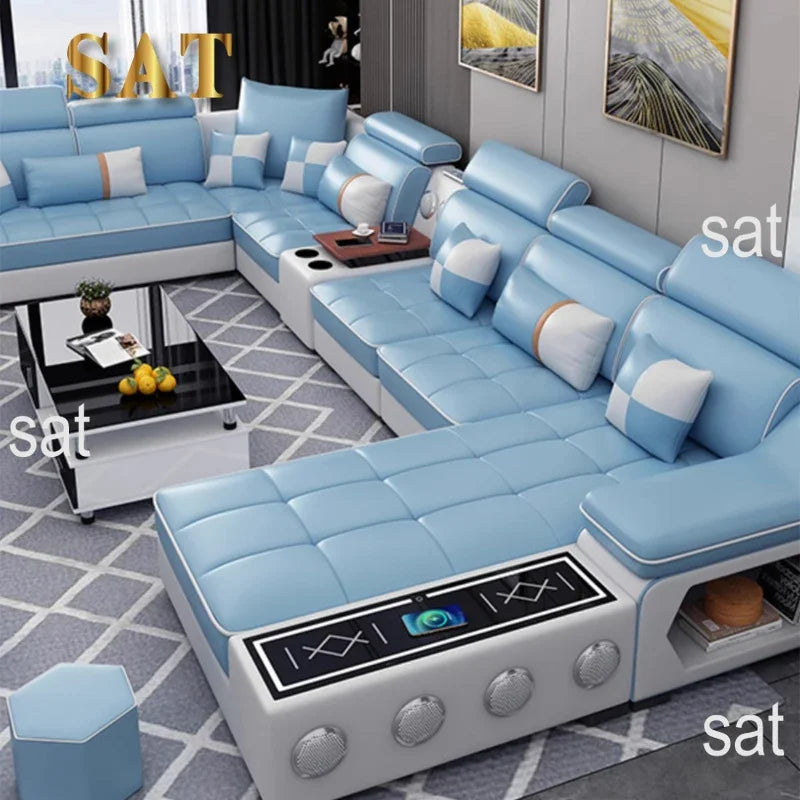 Modernes sektional nordisches L-Form-Sonnensofa-Set Stoffcouch Wohnzimmer-Sofas