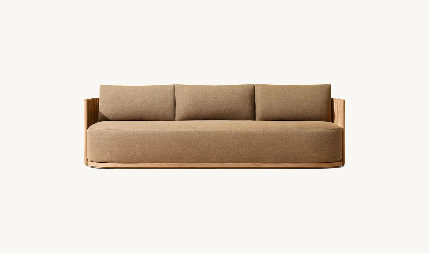 Outdoor garden furniture Custom garden patio teak sectional sofa set Waterproof fabric sofa  table and chair covers wood frame