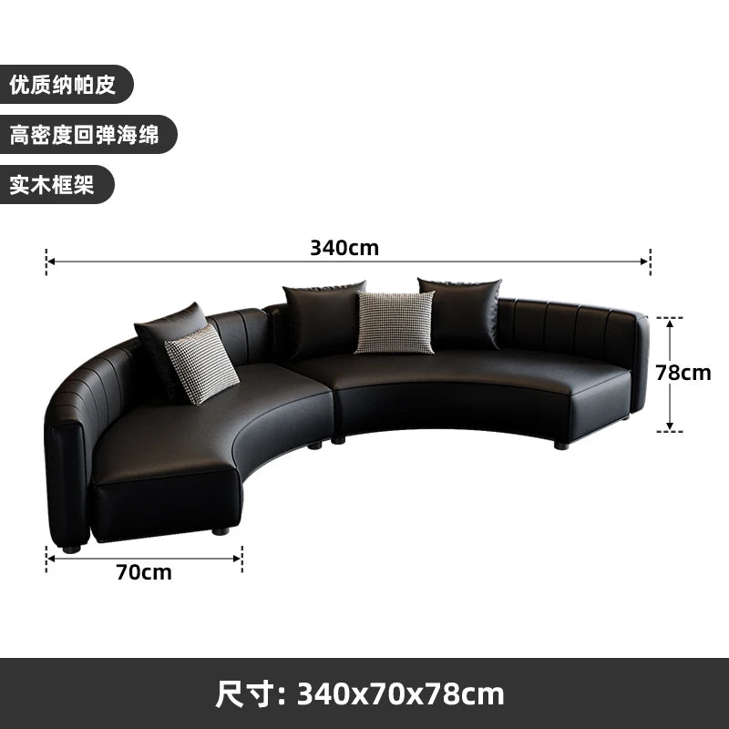 lobby curved sofa light luxury sales office negotiation beauty salon club reception lounge area sofa combination
