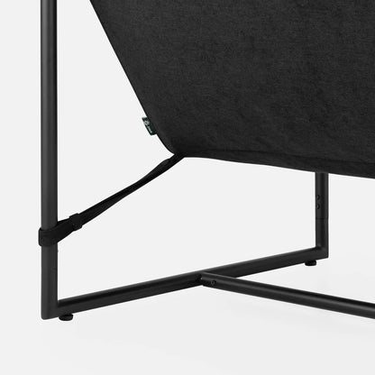 Metal Framed Armchair with Shredded Foam Cushioning,Living room chair， Black