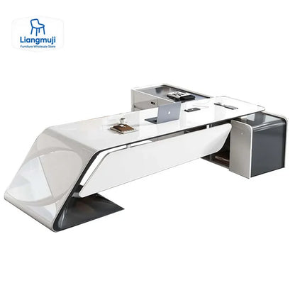 Luxury Long Office Desk Modern Design Storage Multifunctional Office Desk Display Minimalist Mesas Escritorio Trendy Furniture