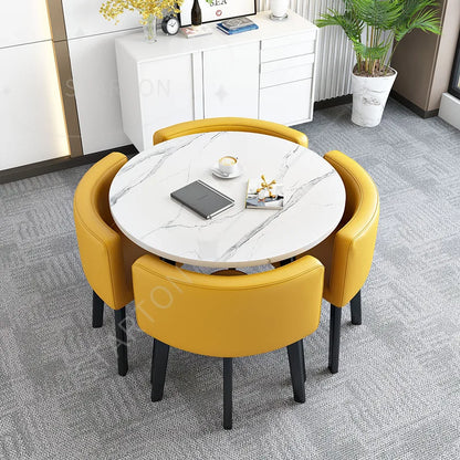 home dining table, Modern simple dining table, apartment rental room, leisure negotiation, reception table and chair combination