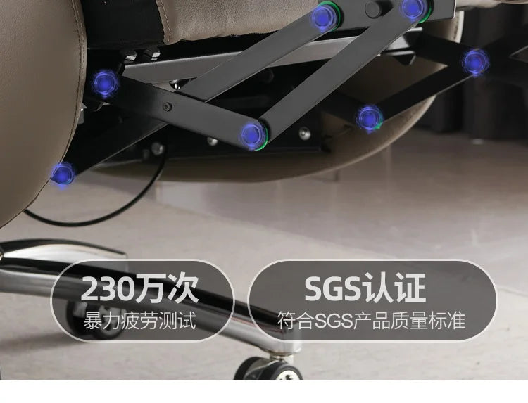 P A63 Heating Massage Office Chairs Ventilation Leather Relaxing Portable Desk Chair Recliner Nordic Comfy Silla Home Office