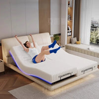 Soft Luxury Modern Double Bed Lift Up Electric Adults Smart Double Bed Queen Mattress Camas De Dormitorio Bedroom Furniture
