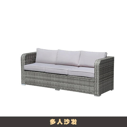 Outdoor leisure rattan sofa outdoor open-air garden courtyard waterproof and sunscreen leisure hotel bed and breakfast terrace c