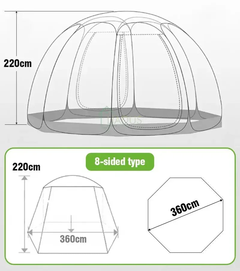 Portable Spherical Tents 360 Degree Panoramic Window Outdoor  Transparent Camping Tent 4-8 Person Star Dome TentSun Room Tents