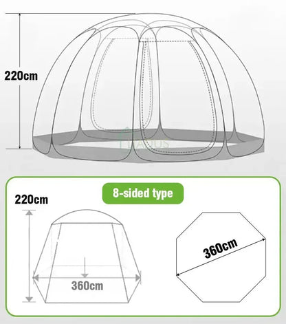 Portable Spherical Tents 360 Degree Panoramic Window Outdoor  Transparent Camping Tent 4-8 Person Star Dome TentSun Room Tents