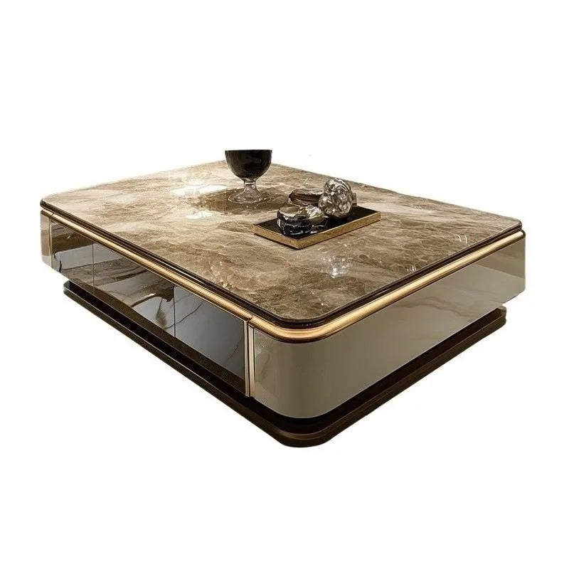 Classic Italian Coffee Tables Brown High Quality Designer Living Room Coffee Tables Modern Luxury Mesa De Centro Furniture Home