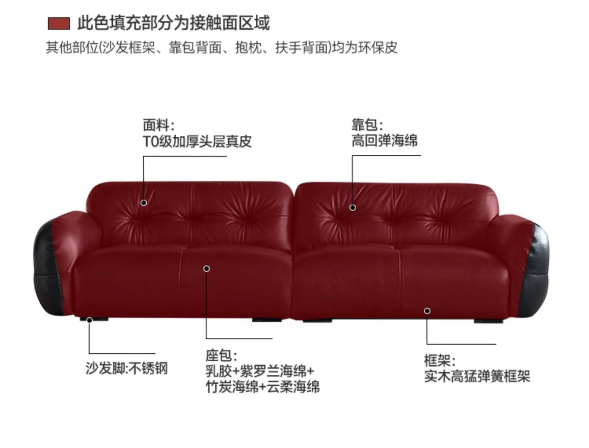 200 220 240 260 280 300 320 340 360 380 400 cm Luxury cowhide genuine leather sofa couch living room sofas Armchair furniture