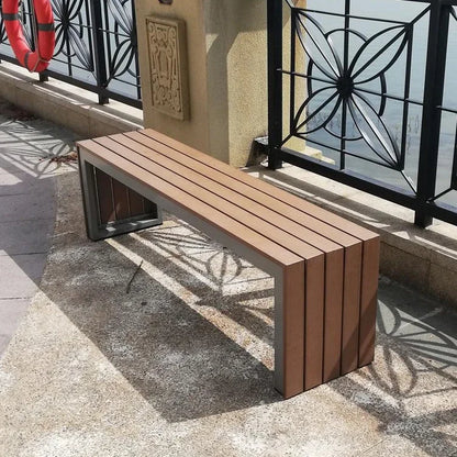 Table et chaise d'extérieur en plastique et bois, banc de balcon de Style nordique pour cour de loisirs, Anti-corrosion