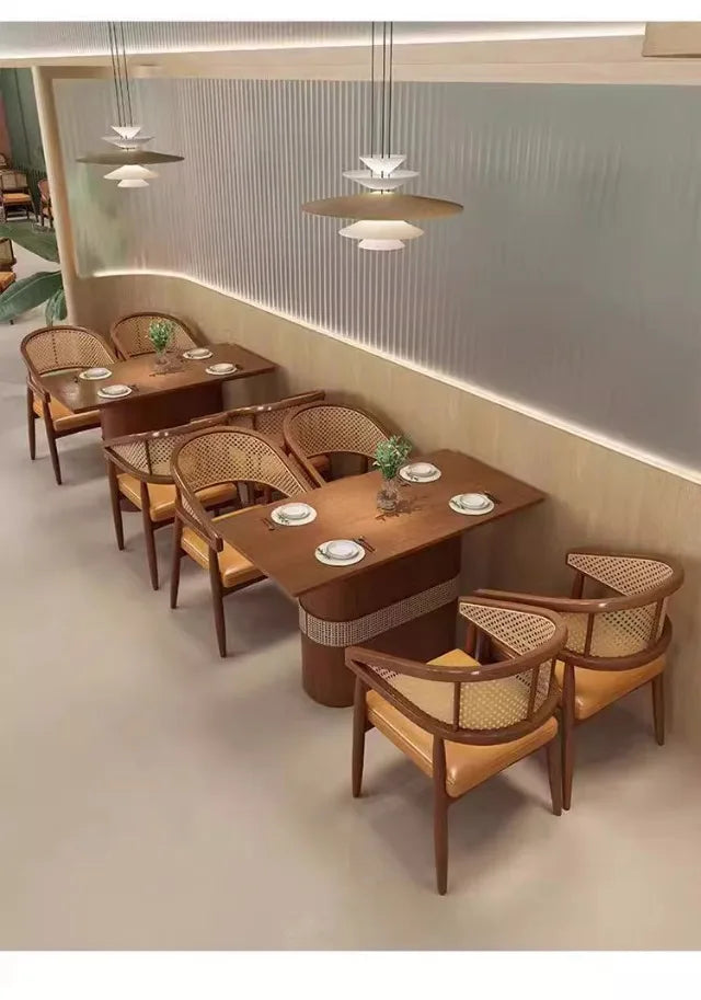 Card seat sofa cafe noodle shop western restaurant table and chair combination commercial