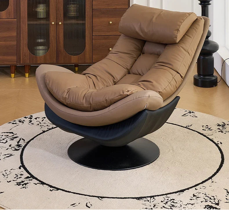 AASingle Sofa Rotating Chair Balcony Living Room Leisure Chair Light Luxury