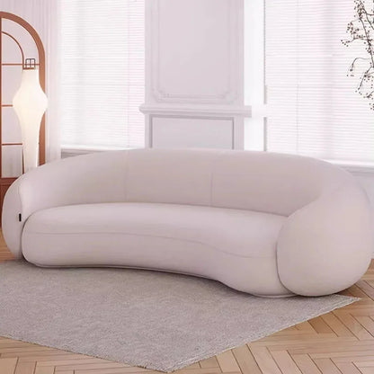 Curved Armchair Living Room Sofas White Designer Modern Minimalist Living Room Sofas Lazy Floor Muebles Lounge Suite Furniture