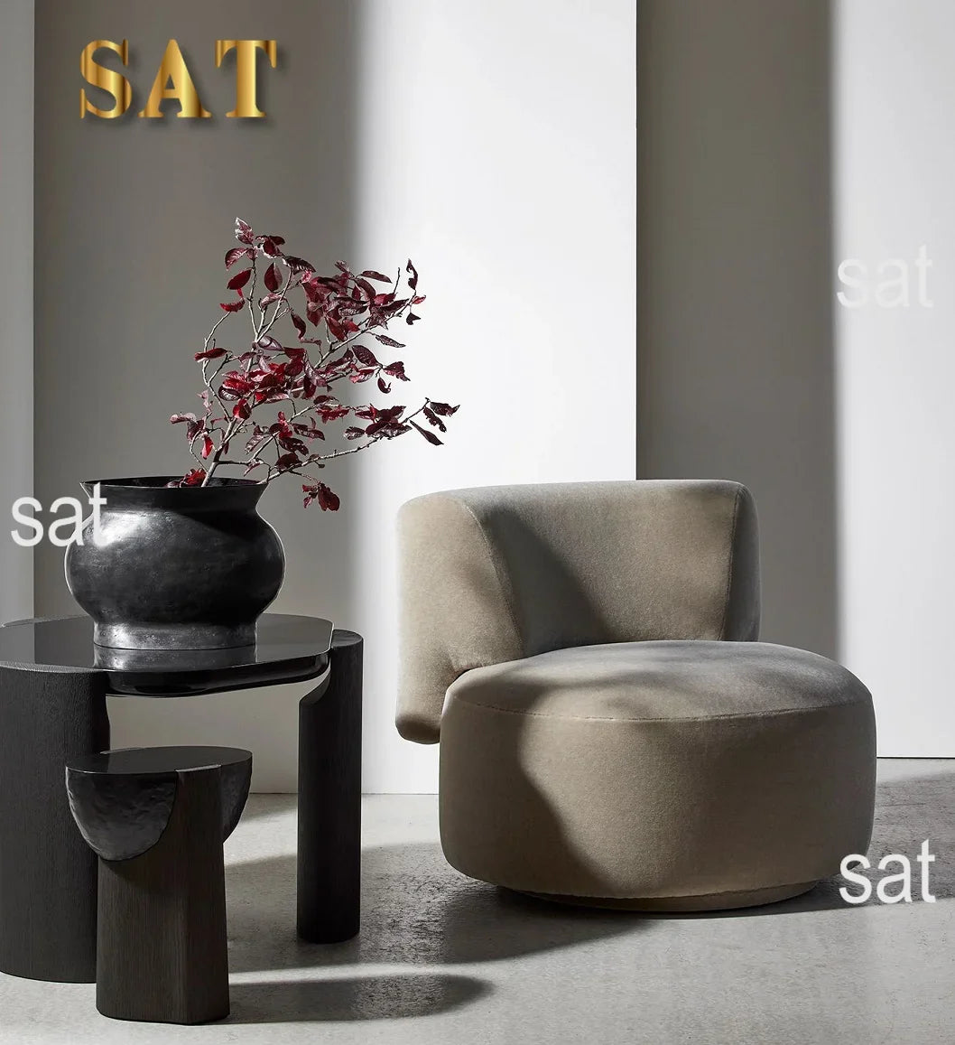 For Luxury Nordic Leisure Chair Living Room Single Sofa for Home Hotel Restaurant Stylish Velvet Accent Chair