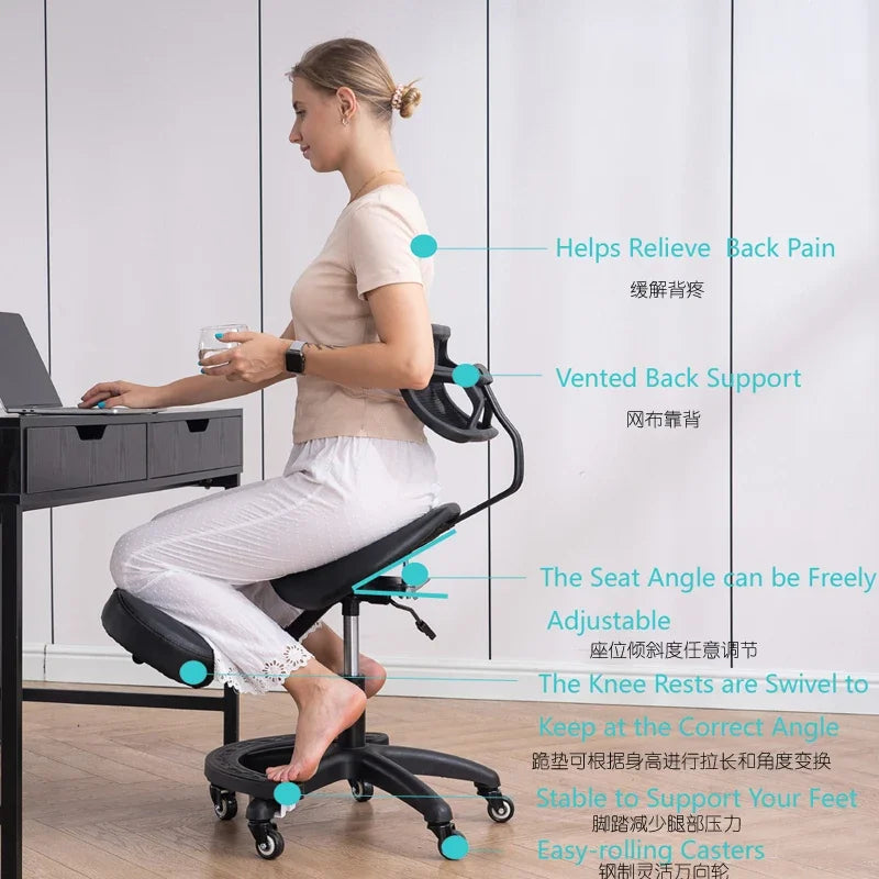 Ergonomic Adjustable Computer Chair Comfortable Home Kneeling Chair