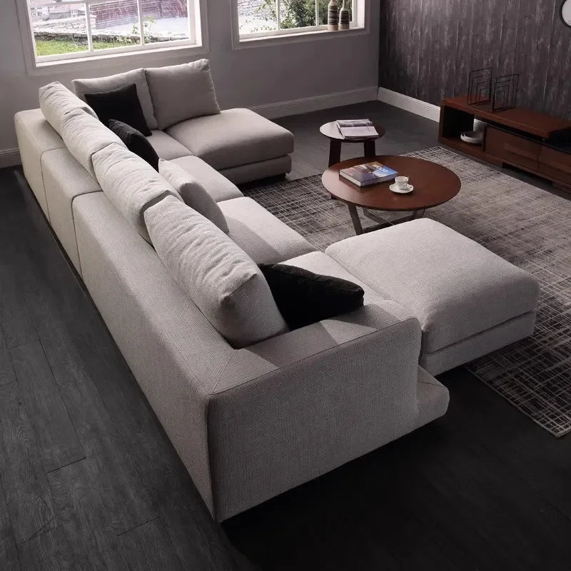 Wholesale New Products L-Shape Sectional Sofa Set for Living Room Sofa Nordic Tech Fabric Bedroom Furniture Special