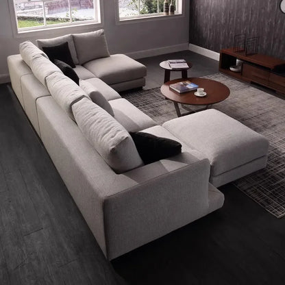 Wholesale New Products L-Shape Sectional Sofa Set for Living Room Sofa Nordic Tech Fabric Bedroom Furniture Special