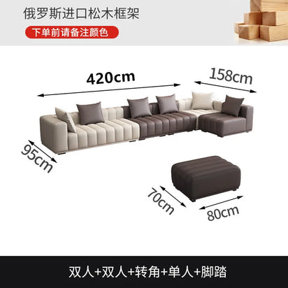 Floor Leather Living Room Sofas Couch Luxury Recliner Corner Pouf Living Room Sofas Lounge Bedroom Divano Postmodern Furniture