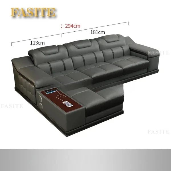 Genuine Leather Sofa Cama Leather Couch Big Sofas Sleeper Sofa Set Living Room Furniture Sofas Modern Sectional Sofa