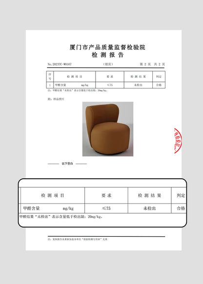 HSingle balcony sofa simple leisure chair rotatable fabric bedroom dressing stool retro light luxury