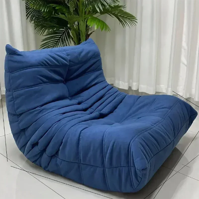 Single Seat Foam Armless Couch Chair Lazy Floor Sofa Fireside Bean Bag Chair Sofa Lounger for Living Room Bedroom Fireside Chair