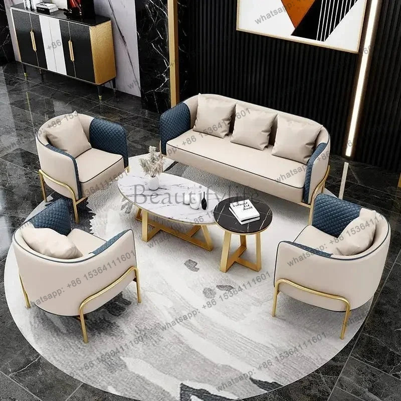 Bureau de vente table de négociation et chaise combinaison loisirs réception bureau canapé petite table ronde une table quatre chaises