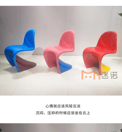 Minimalist personality art Internet celebrity color dining chair negotiation chair