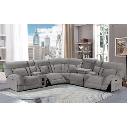 Recliner Sofa Set Hot Selling Modern Design Comfortable Leather Extendable Wood Frame Living Room Furniture Couch 7014