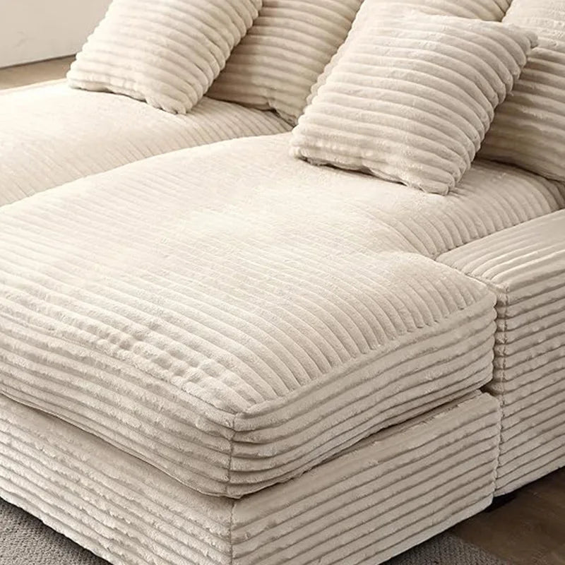 High-end Light Luxury Hot-selling Boneless Sofa Vacuum Compression Sofa Corduroy Retro Fabric Sofa