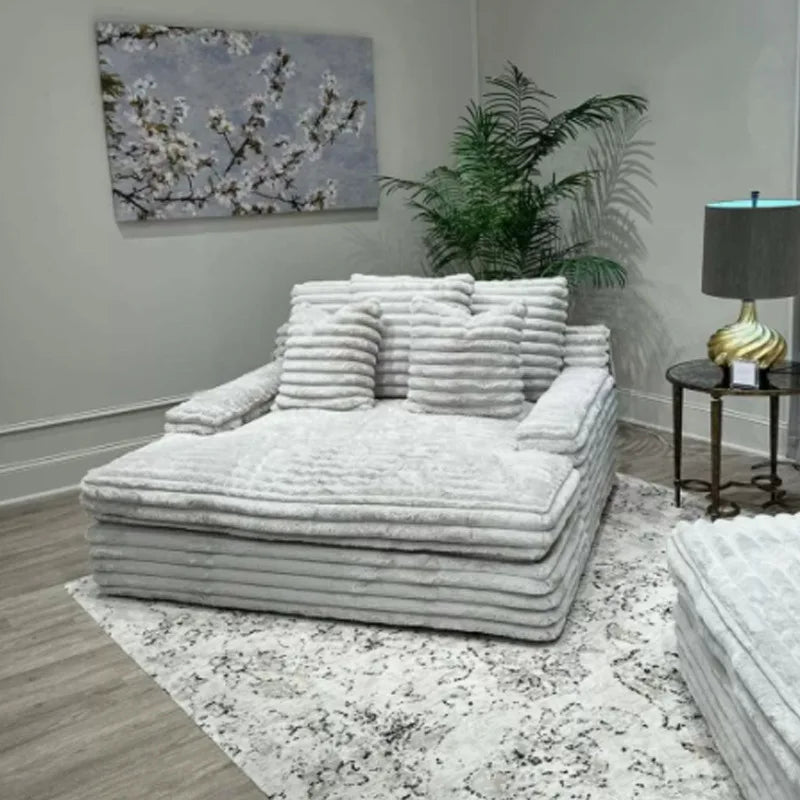 2025 New Design Corduroy Fabric Single Loveseat Deep Seat Sofa Living Room Sofa Set Furniture