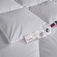 Women Luxury 100% Goose Down Filler Quilt Comforter Duvet White Cotton Cover Double Queen King
