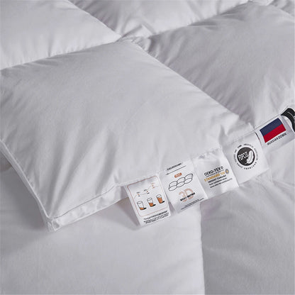 Women Luxury 100% Goose Down Filler Quilt Comforter Duvet White Cotton Cover Double Queen King