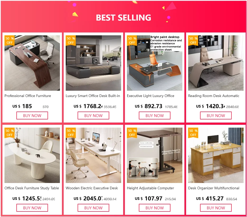 Executive Light Luxury Office Desk in Stock Designer Storage Organizer Computer Desks L Shaped Quality Escritorio Furniture
