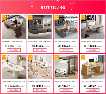 Executive Light Luxury Office Desk in Stock Designer Storage Organizer Computer Desks L Shaped Quality Escritorio Furniture