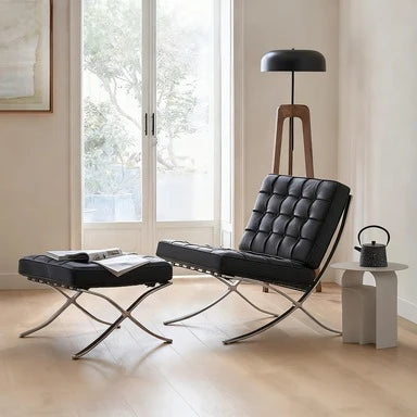 Designer Vintage Barcelona Chair Modern Simple Leather Barclon Italian Personality Single Lounge Chair