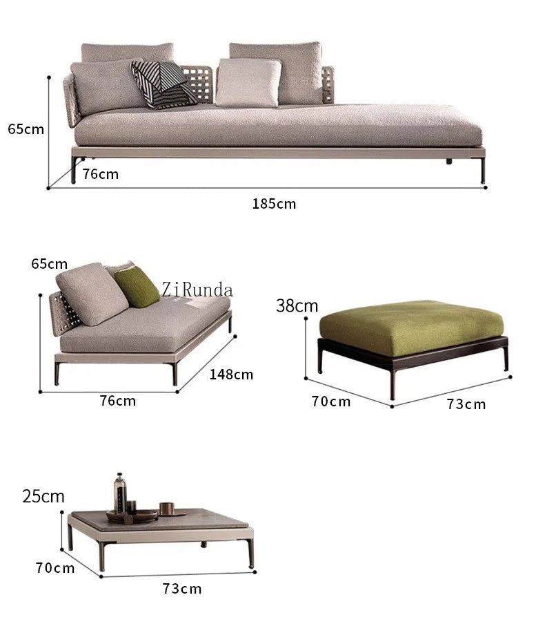 Y  Outdoor Sofa Courtyard Waterproof Vine Weaving Villa Garden Outdoor Leisure Terrace Sofa Vine Weaving Furniture