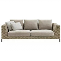 Outdoor rattan sofa combination villa courtyard garden furniture homestay outdoor restaurant lounge chair