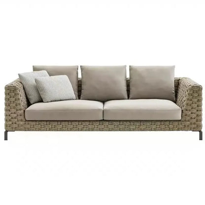 Outdoor rattan sofa combination villa courtyard garden furniture homestay outdoor restaurant lounge chair