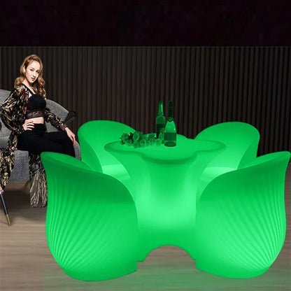 'illuminated lighting led furniture led sofa rechargeable outdoor Commercial Bar Furniture led chair