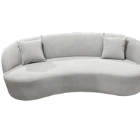 Haute couture French cashew moon sofa cream style designer model wabi sandy wind living room fabric curved