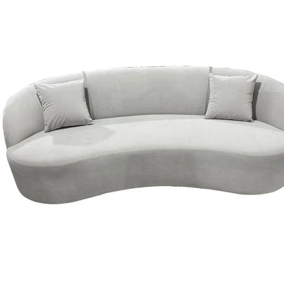 Haute couture French cashew moon sofa cream style designer model wabi sandy wind living room fabric curved