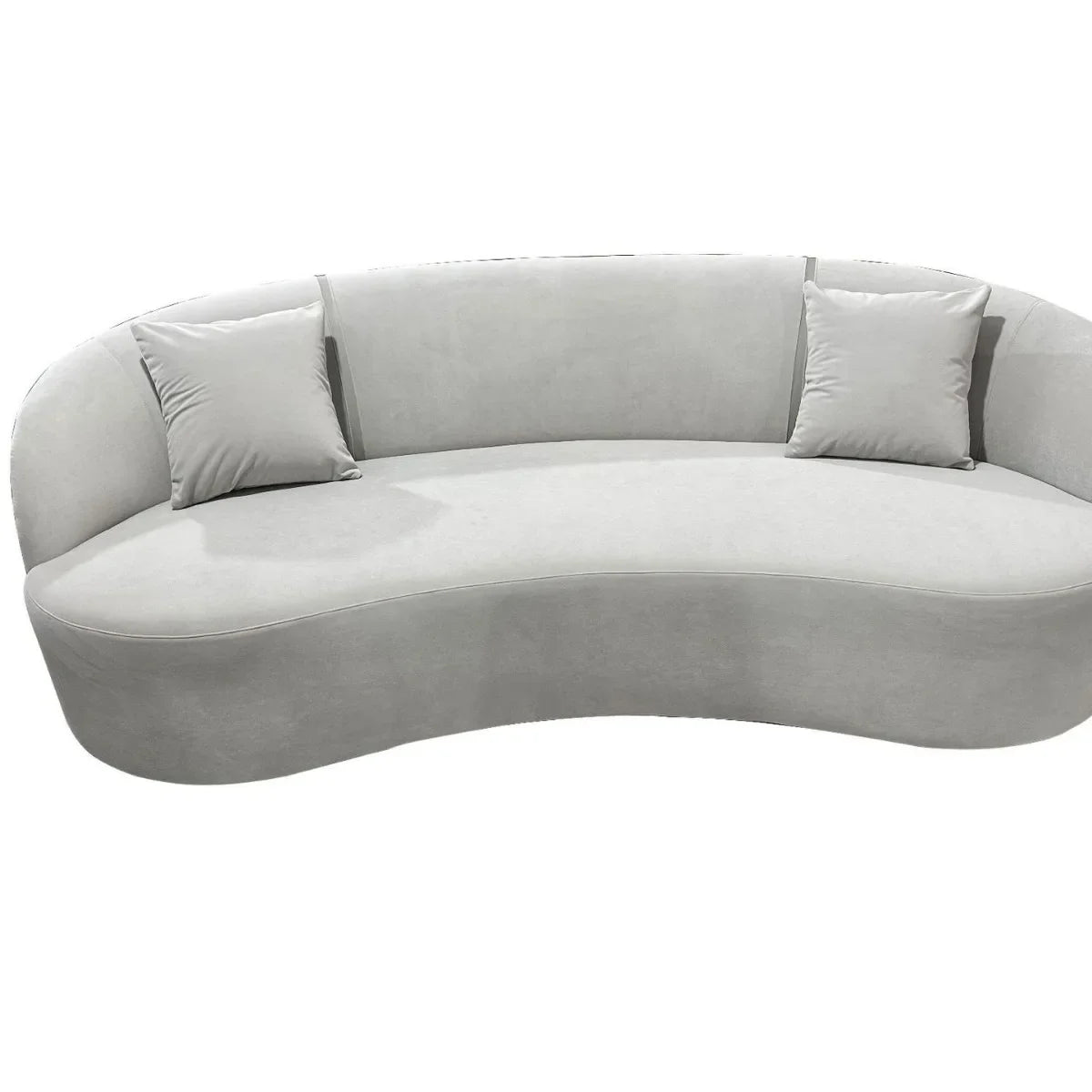Haute couture French cashew moon sofa cream style designer model wabi sandy wind living room fabric curved