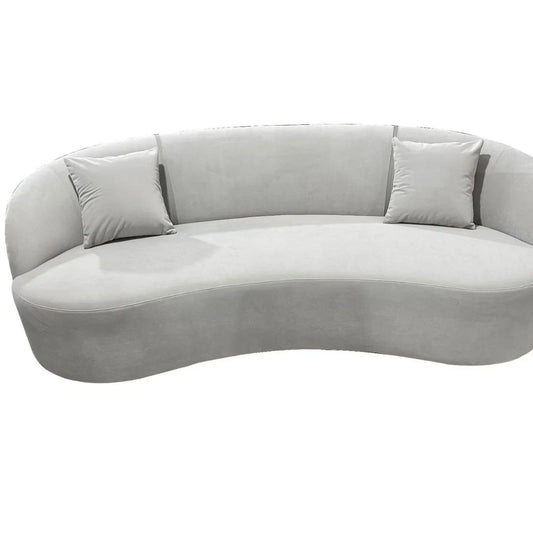 Haute couture French cashew moon sofa cream style designer model wabi sandy wind living room fabric curved