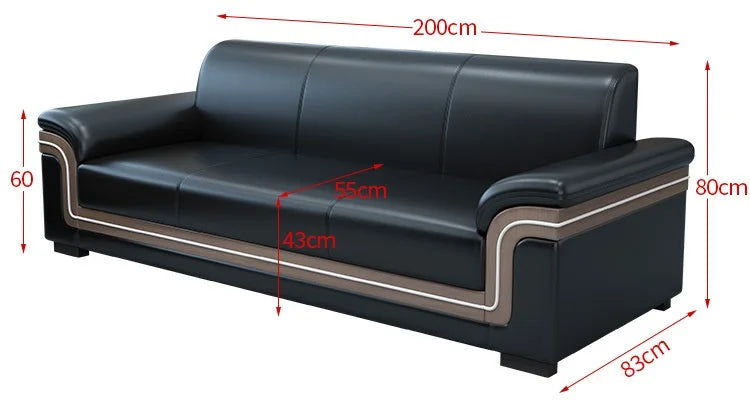 Simple Business Office Sofa Set Coffee Table Modern Luxury Reception Furniture for Three-Person Meetings Meeting Room Furniture