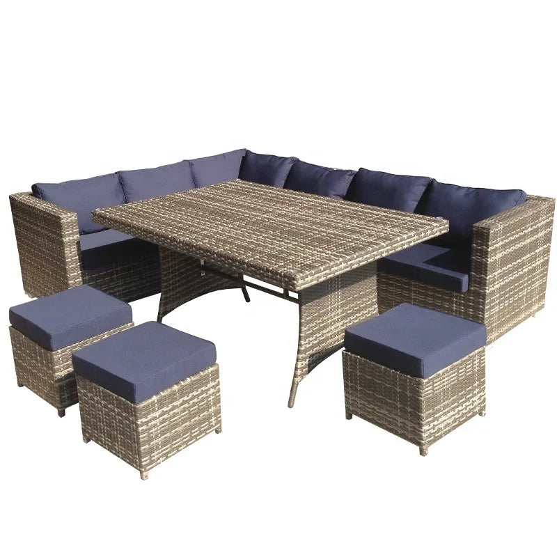 Hot Sales Modern Rattan Wicker Sectional Outdoor Garden Sofa Set Patio Garden Furniture