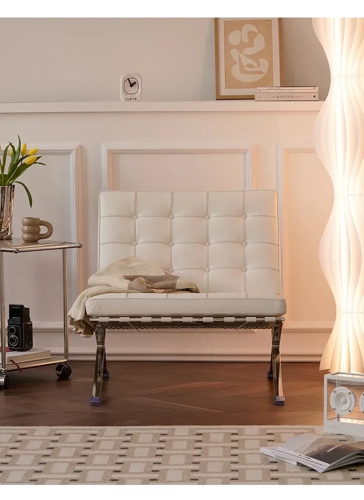 Designer Basarona Single Sofa Chair Balcony Business Guest Negotiation Reception Office Living Room Bedroom Leisure Furniture HY