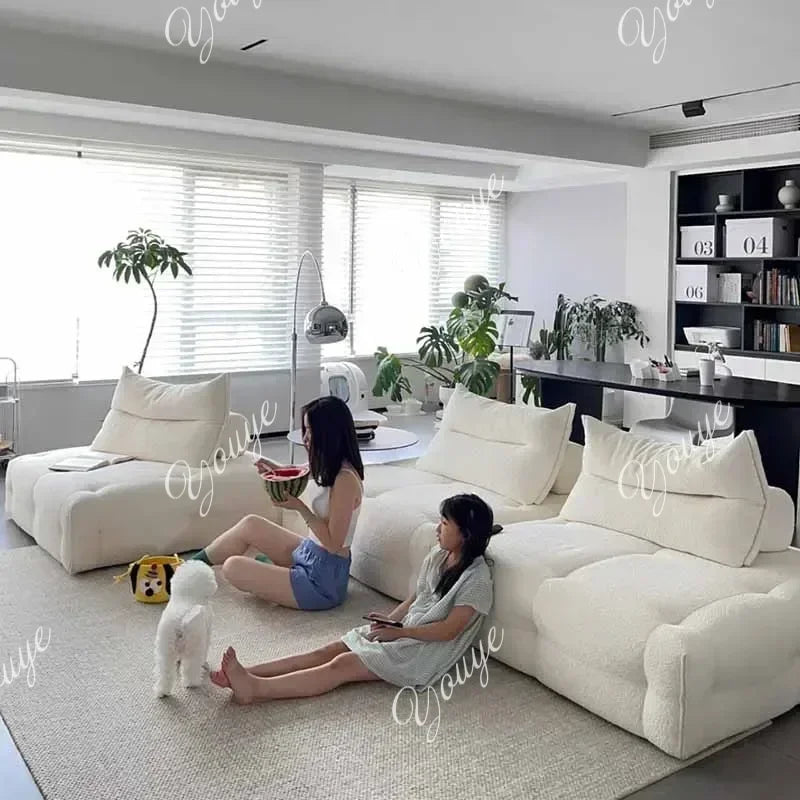 H-XM Fancy Unique Living Room Sofas New Arrival Large Wood Luxury Nordic Lazy Sofa Modern Floor European Divano Apartment Furnit